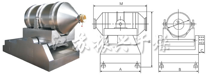 EYH系列二維運(yùn)動(dòng)混合機(jī)